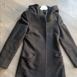 Aritzia Babaton Pearce Wool Coat Black